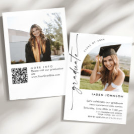 Invitación Partido de Grado Minimalista Moderno 2 de Graduaci