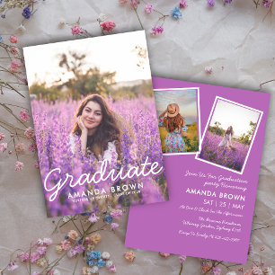 Invitación Partido de Graduación 2025 Floral Simple Elegante