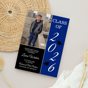 Invitación Partido de Graduación 2025 Grad Gorra Blue