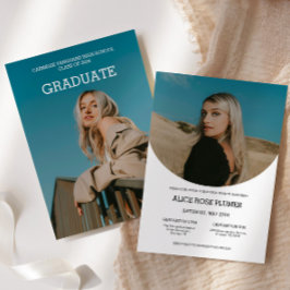 Invitación Partido de Graduación 2 Foto Grado Moderno 2024