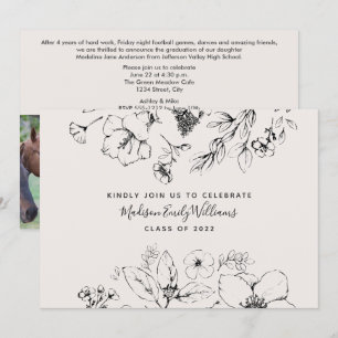 Invitación Partido de Graduación 3 Foto Guión Botánico