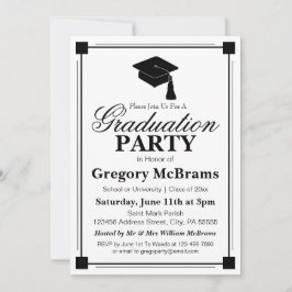 Invitación Partido de Graduación Art Deco