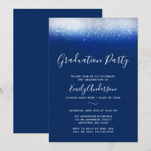 Invitación Partido de Graduación Azul de la Marina Glam