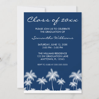 Invitación Partido de Graduación Azul de Palmeras Tropicales