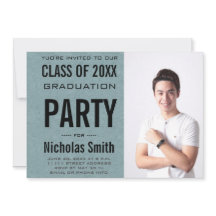 Partido de Graduación Azul Moderno Masculino Grad