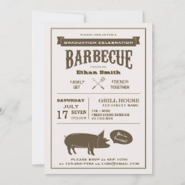 Invitación Partido de Graduación BBQ o cualquier Fiesta de ce