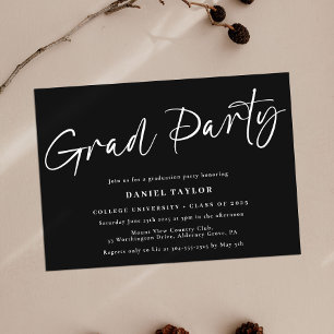 Invitación Partido de Graduación Black White 2025