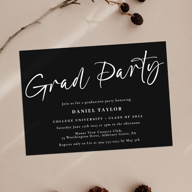 Invitación Partido de Graduación Black White 2025 (Subido por el creador)