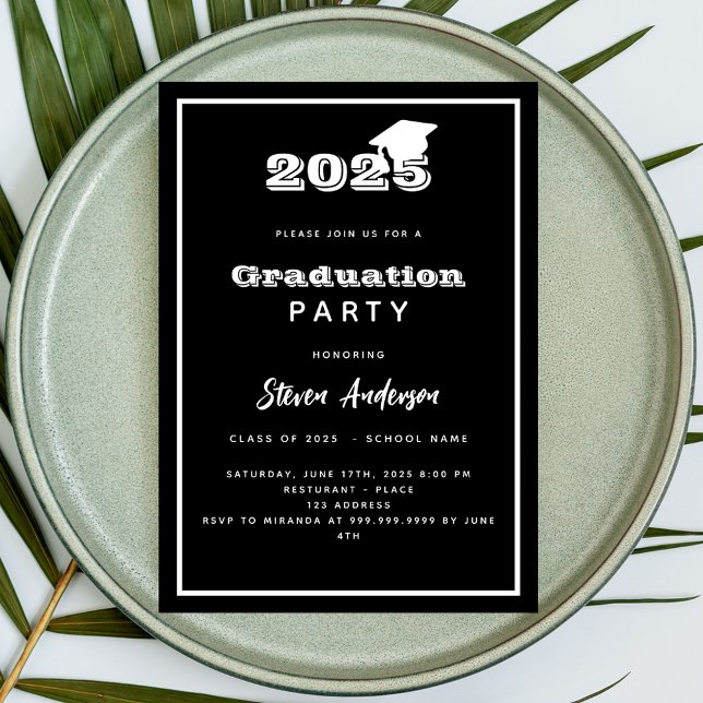 Invitación Partido de Graduación blanco negro 2025 (Subido por el creador)