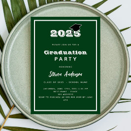 Invitación Partido de Graduación blanco verde 2025