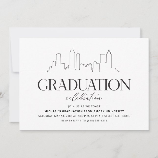Invitación Partido de Graduación de Atlanta (Anverso)