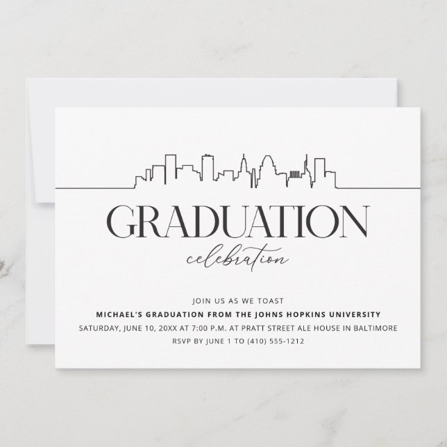 Invitación Partido de Graduación de Baltimore (Anverso)