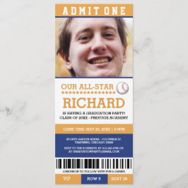 Invitación Partido de Graduación de Béisbol invita