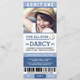 Invitación Partido de Graduación de Béisbol invita