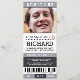 Invitación Partido de Graduación de Béisbol invita