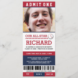 Invitación Partido de Graduación de Béisbol invita