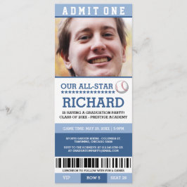 Invitación Partido de Graduación de Béisbol invita