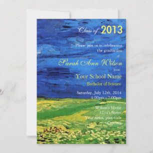 Invitación Partido de graduación de bellas artes de paisajes