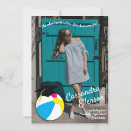 Invitación Partido de Graduación de Bola de Playa Fiesta de P