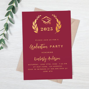 Invitación Partido de Graduación de Borgoña