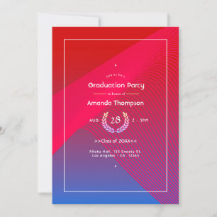 Invitación Partido de Graduación de Brillo Geométrico