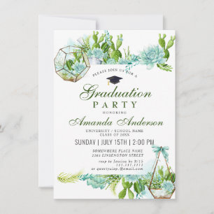 Invitación Partido de Graduación de Cactus Eucalyptus