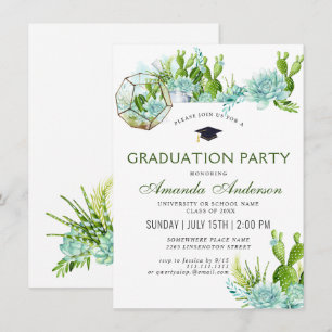 Invitación Partido de Graduación de Cactus Eucalyptus