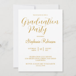 Invitación Partido de Graduación de Caligrafía Moderna con gu