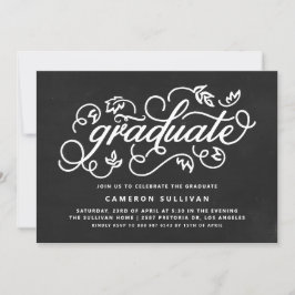 Invitación Partido de Graduación de Caligrafía Rustica Chalkb