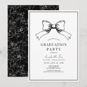 Invitación Partido de Graduación de Cinta de Cinta de Oro Neg