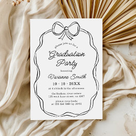 Invitación Partido de Graduación de Cinta de Mano Dibujada