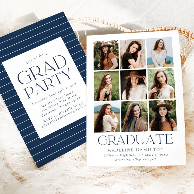 Invitación Partido de Graduación de Collage de fotos 9 de la  (Subido por el creador)