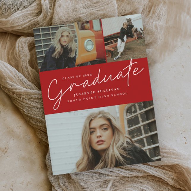 Invitación Partido de Graduación de Collage de fotos Moderno  (Subido por el creador)