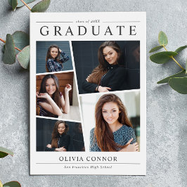 Invitación Partido de graduación de Collage de fotos moderno