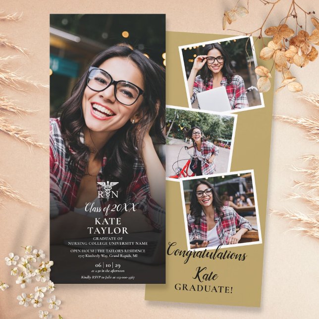 Invitación Partido de Graduación de Collage de fotos RN Enfer (Subido por el creador)