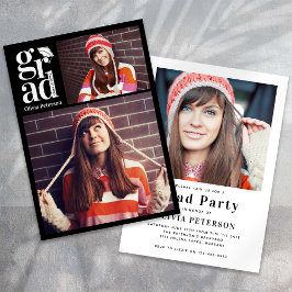 Invitación Partido de Graduación de Collages de fotos Múltipl