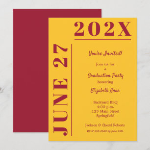 Invitación Partido de Graduación de Crimson y Oro