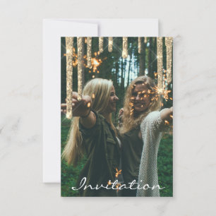 Invitación Partido de Graduación de Cumpleaños del Purpurina 