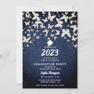Invitación Partido de Graduación de Diamantes de Bling Butter
