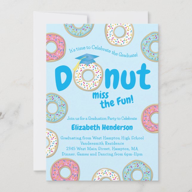 Invitación Partido de Graduación de Donut (Anverso)