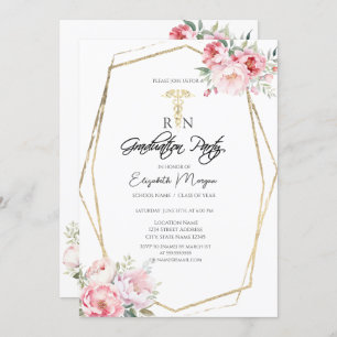 Invitación Partido de Graduación de Enfermeras RN de Boho Ros