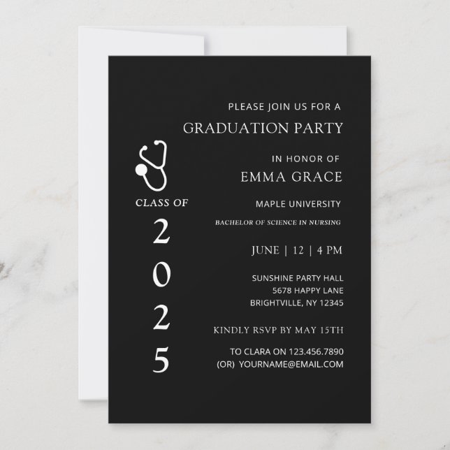 Invitación Partido de Graduación de Enfermería de Médicos bla (Anverso)