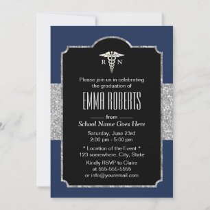 Invitación Partido de Graduación de Enfermería Elegante Marin