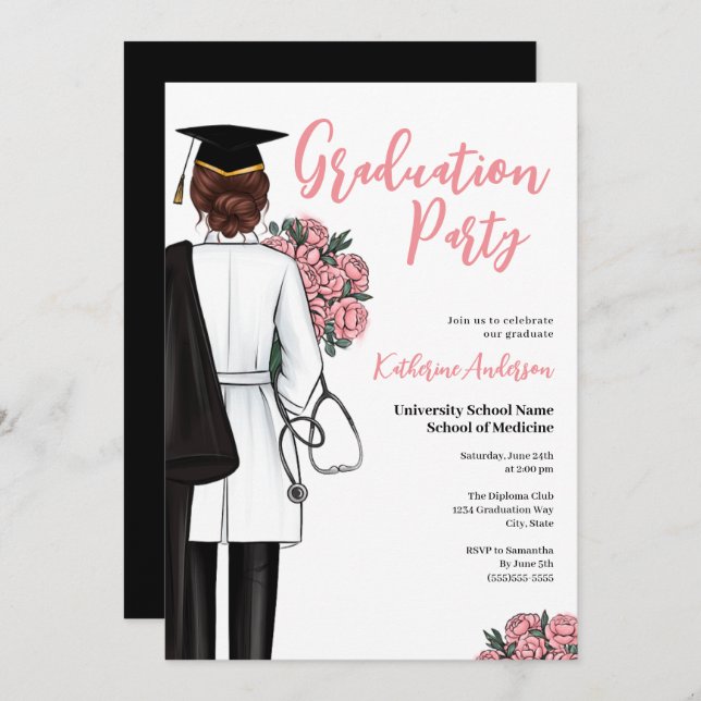 Invitación Partido de Graduación de Escuela de Medicina (Anverso / Reverso)