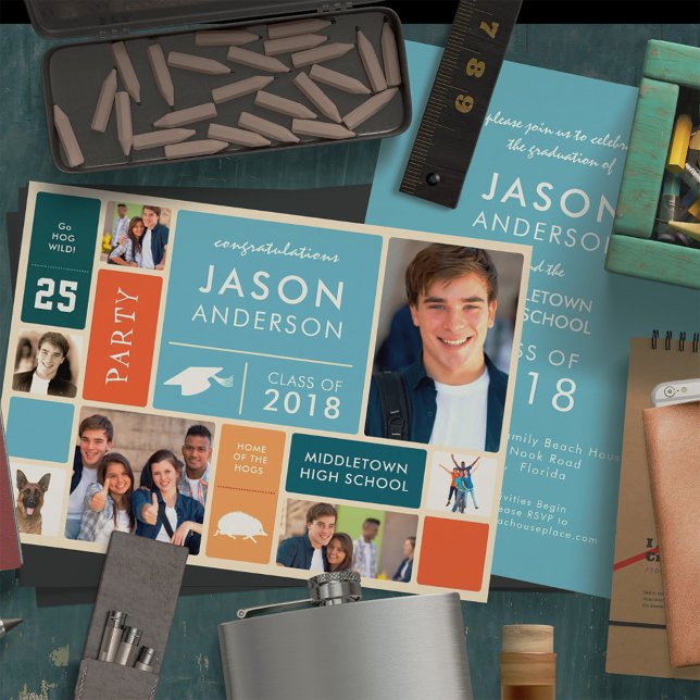 Invitación Partido de Graduación de Estilo Retro (Subido por el creador)