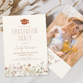Invitación Partido de Graduación de Flor Silvestre Boho