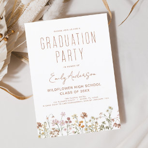 Invitación Partido de Graduación de Flor Silvestre Boho