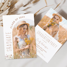 Invitación Partido de Graduación de Flor Silvestre de Foto Ar