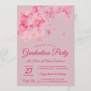 Invitación Partido de Graduación de Flora de Arándano de Agua