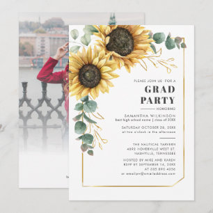 Invitación Partido de Graduación de Floral de Girasol 2025